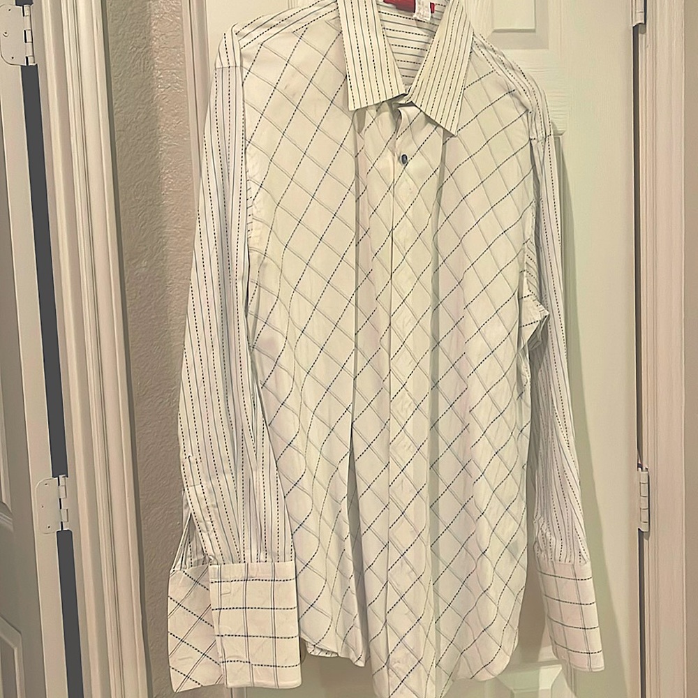 XXL white with blue strips